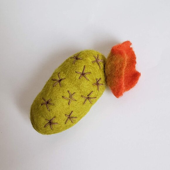 Wool Needle Felt CACTUS FLOWER Succulent Brooch Colorful Happy Fun - Picture 6 of 10